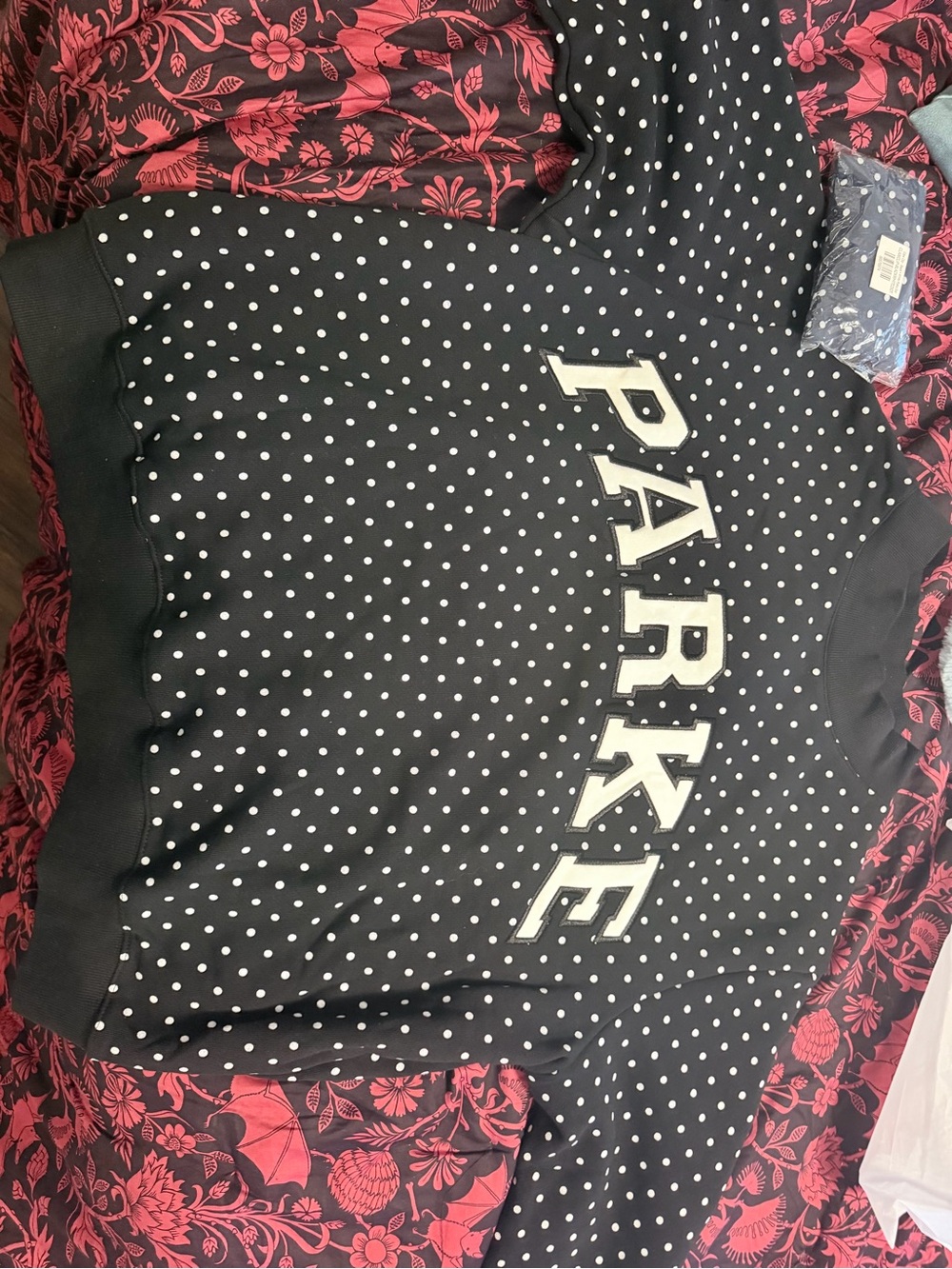NWT PARKE POLKA DOT L/XL W/ MATCHING CLIP
